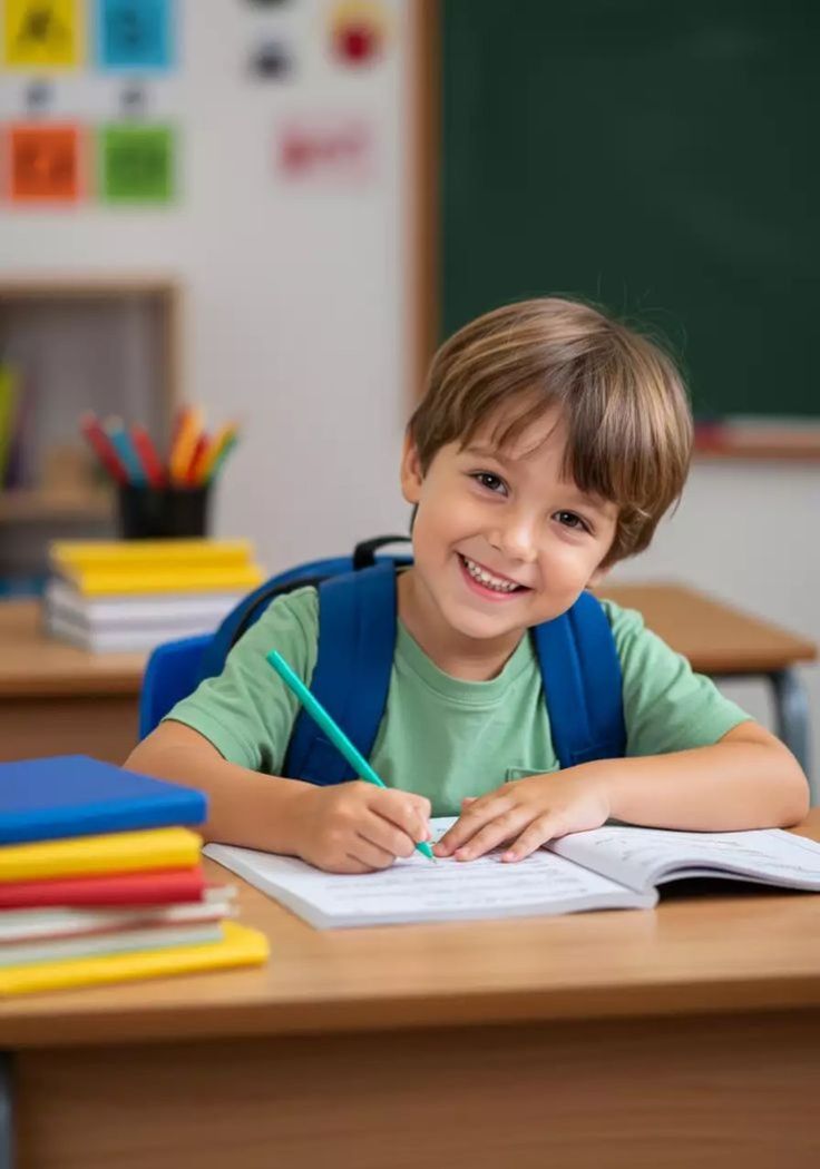Niño estudia